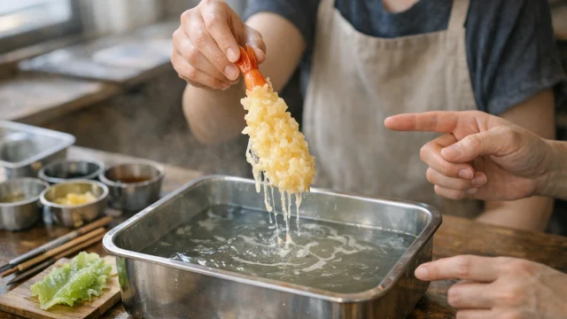 合羽橋の食品サンプル作り体験　天ぷらとレタスの手順と持ち帰り